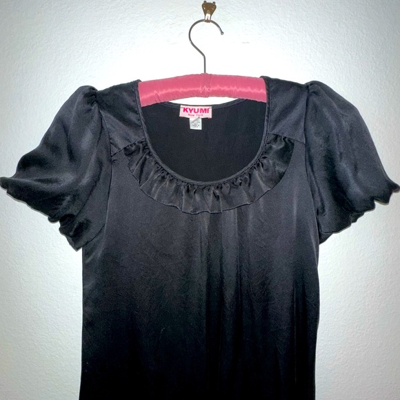 Yumi Kim Kyumi Mini Dress Black 100% silk - Picture 3 of 6